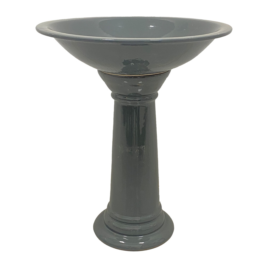 Column Style Ceramic Garden Bird Bath