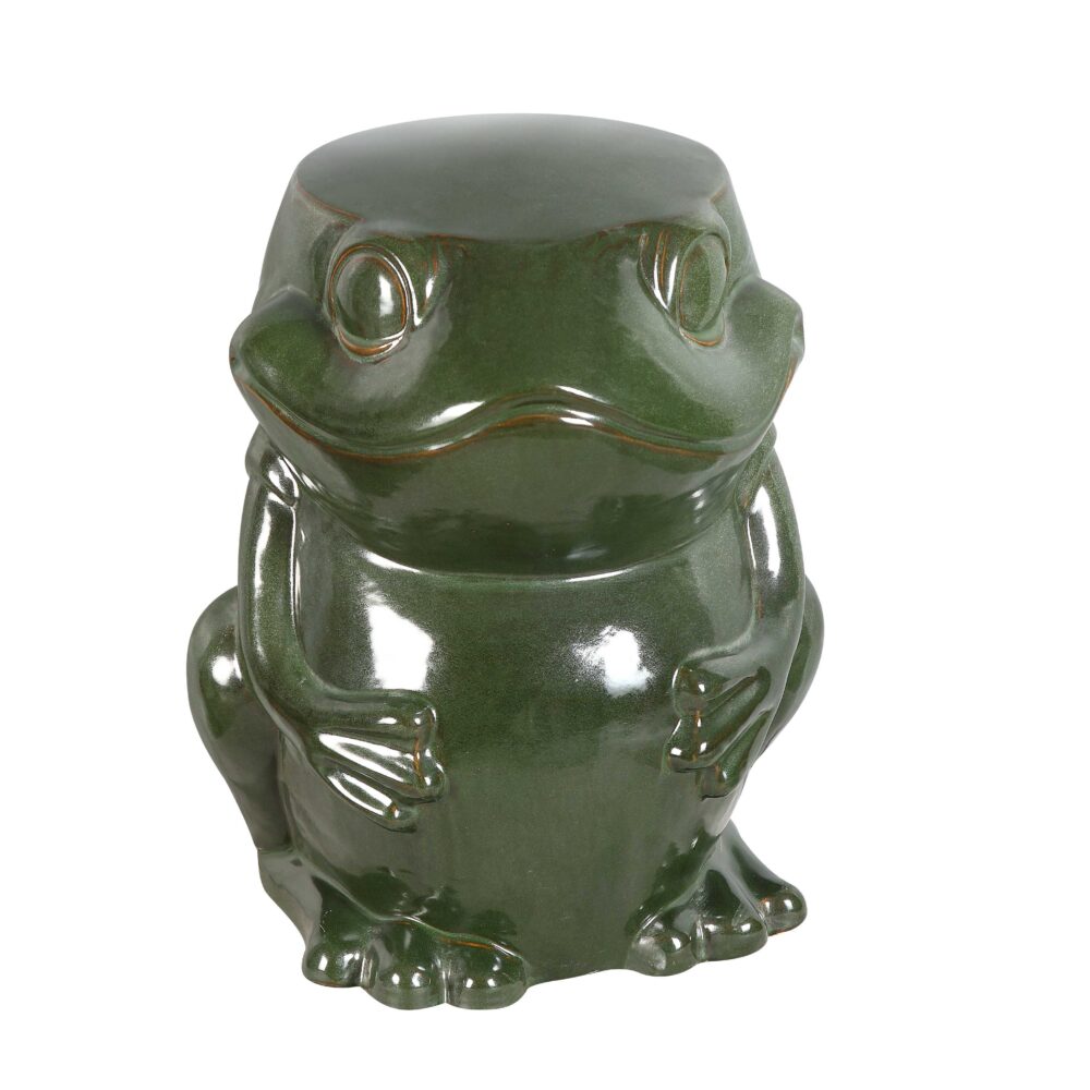 Frog Sculptural Ceramic Accent Stool