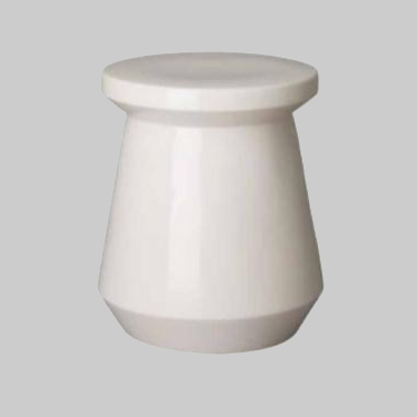 Smooth Flared Hourglass Ceramic Accent Stool GS127