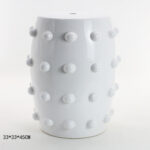 3D Raised Round Bobble Textured Barrel Ceramic Drum Stool  GS180