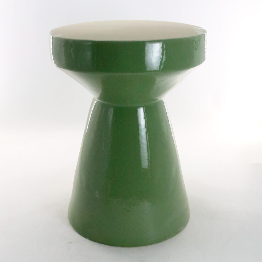 Hourglass Flared Pedestal Ceramic Drum Stool GS185