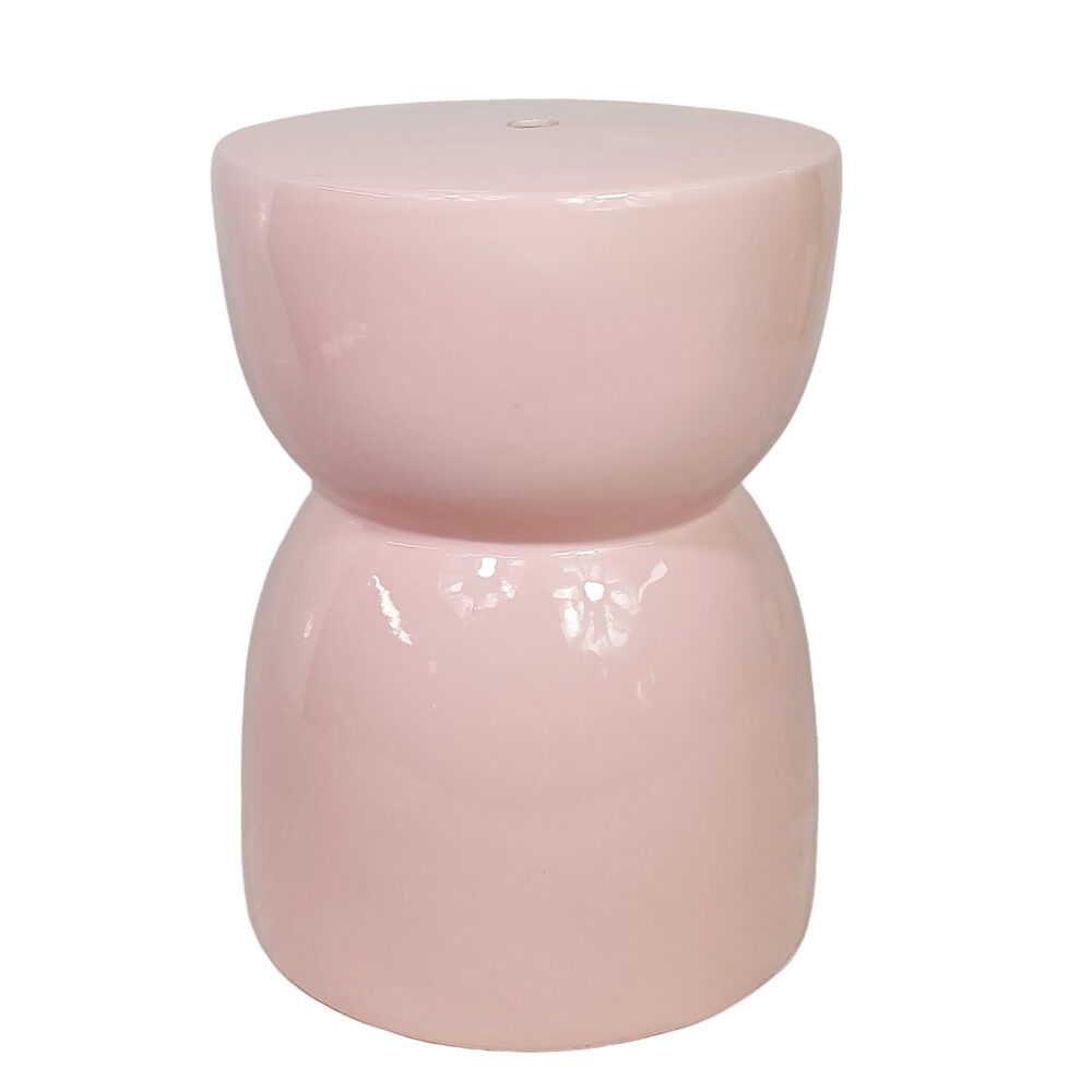 Double Bulb Two-Tier Smooth Ceramic Accent Stool GS197