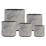 Set of 5 Marble‑Patterned Plant Pots A461